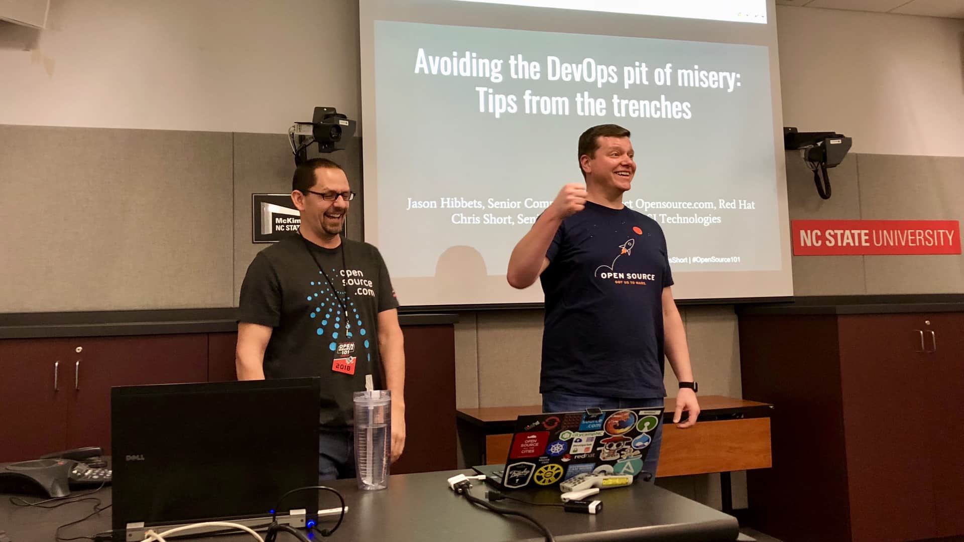 Jason Hibbets and Chris Short Talking DevOps at Open Source Raleigh 101